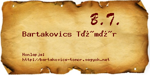 Bartakovics Tömör névjegykártya